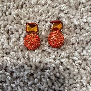 Kate Spade Orange and Gold Earrings